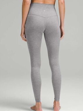 lululemon athletica Seamless High-Rise Leggings — Heather Light Gray